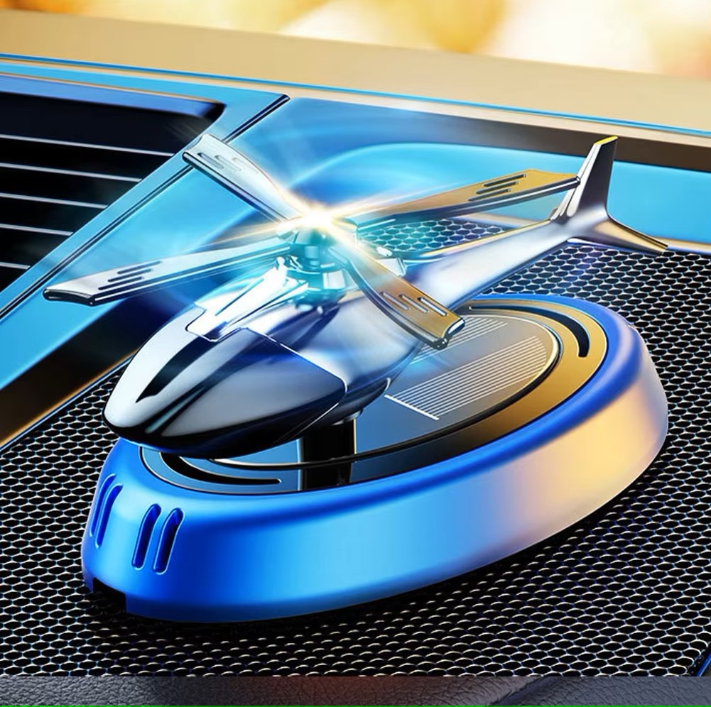 Solar Car Fragrance Helicopter Car Air Freshener