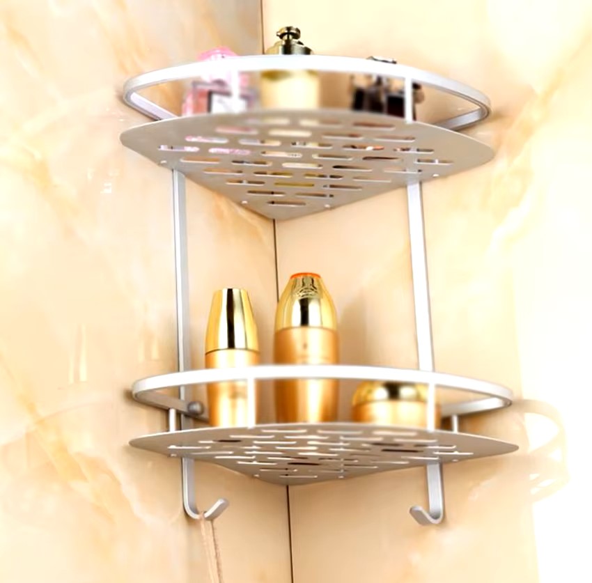 Bathroom Shelf  Durable Aluminum 2 Tiers Shelf