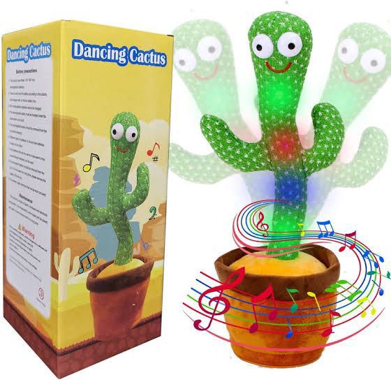 Rechargeable Cactus Talking,Voice Recording Toy With Clothes,Accessories