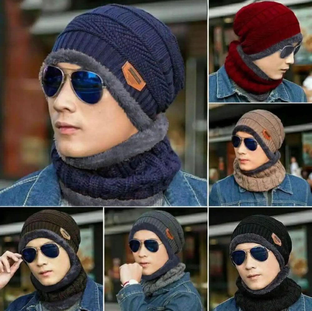 Winter Cap With Neck Mufler set