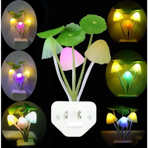 Cute LED Night Light Dimming Sensor Wall Lamp Mushroom Light